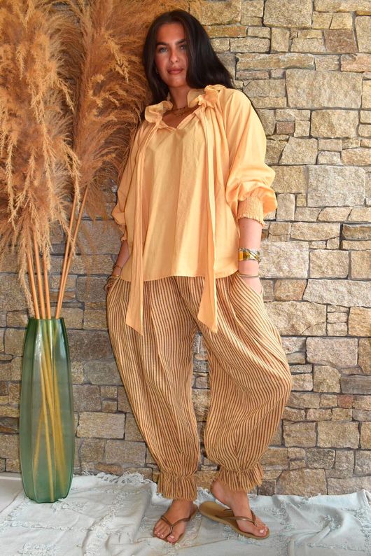 Larc Poet Blouse Tuscan Sun